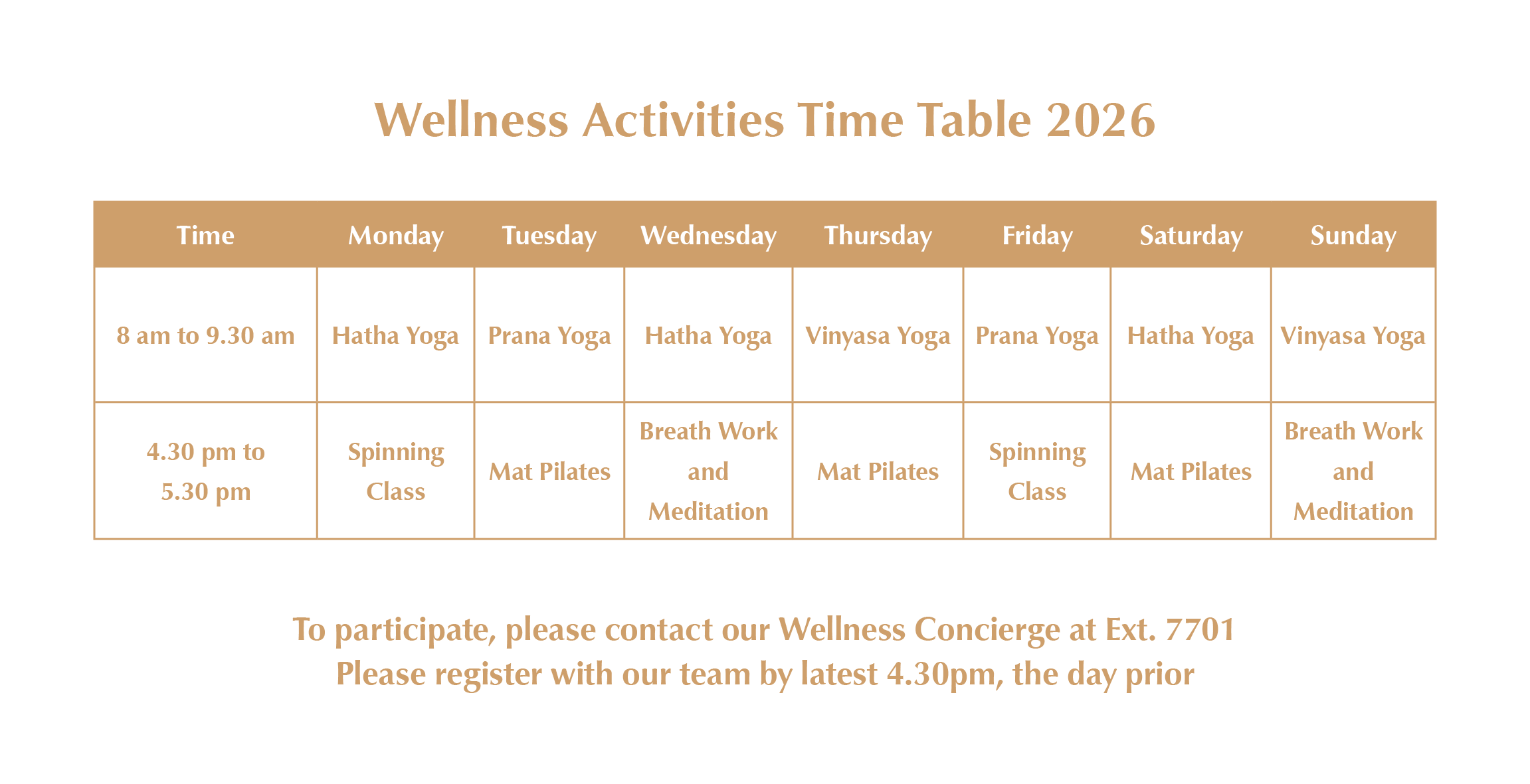 Wellness Activities